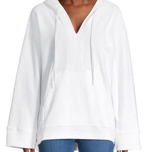 White cotton oversized hoodie